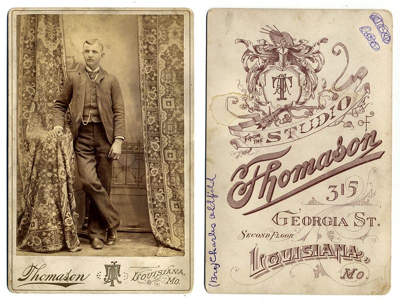 Anitque, cabinet, card