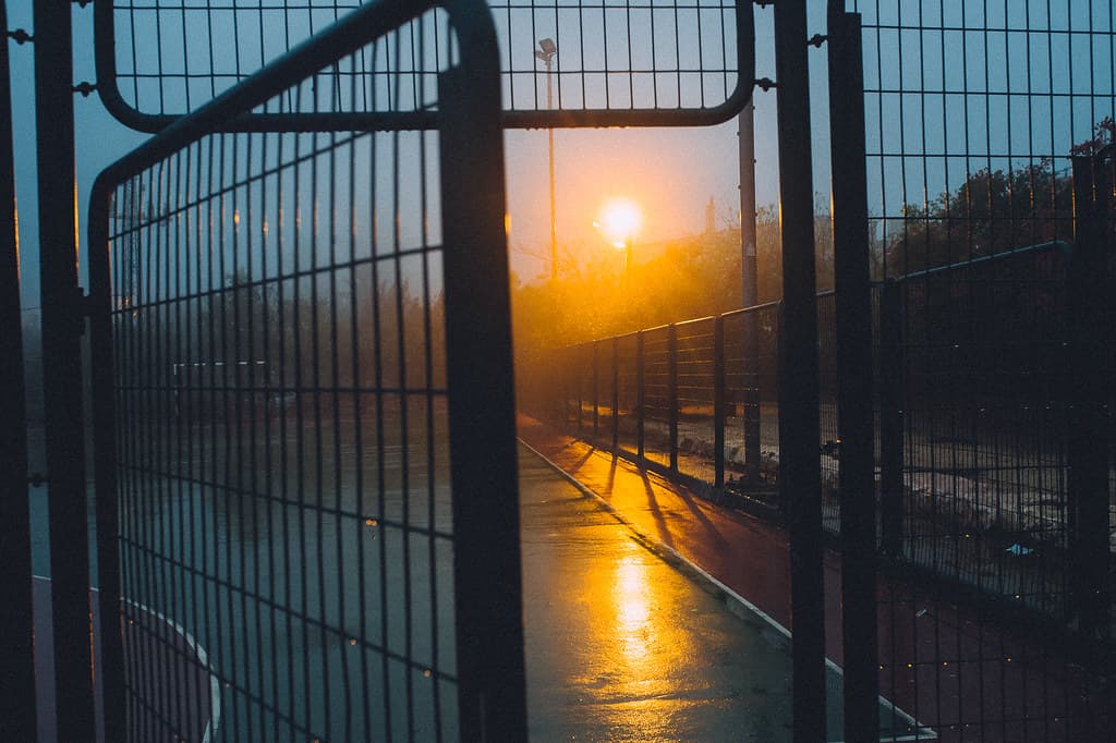 Wire Fence at Urban Park