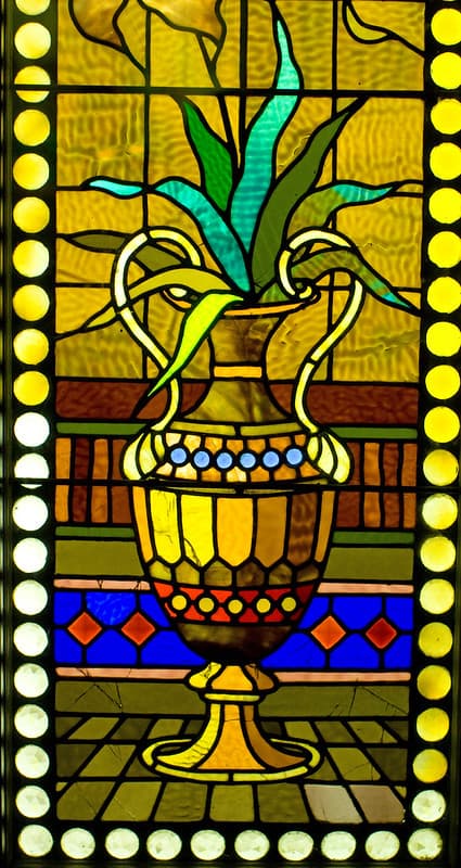Stained glass window detail