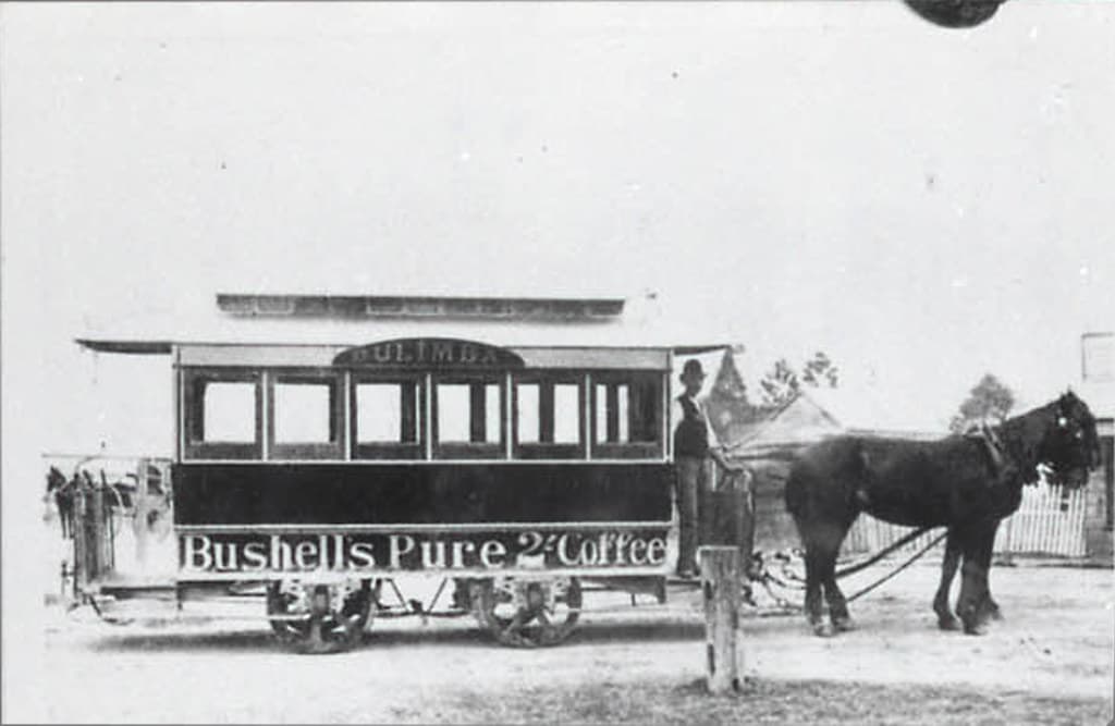 The First Horse Tram in Brisbane, c1880