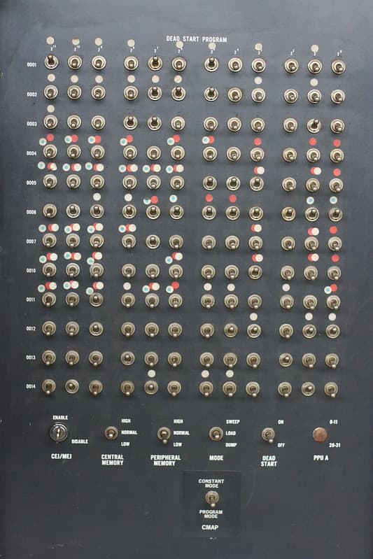 Control Data deadstart panel