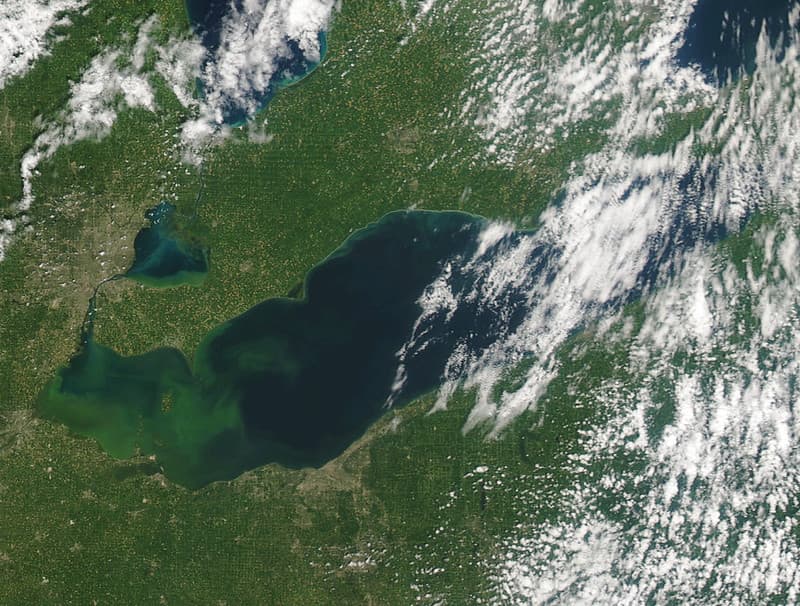Lake Erie HABs MODIS Satellite July 2015