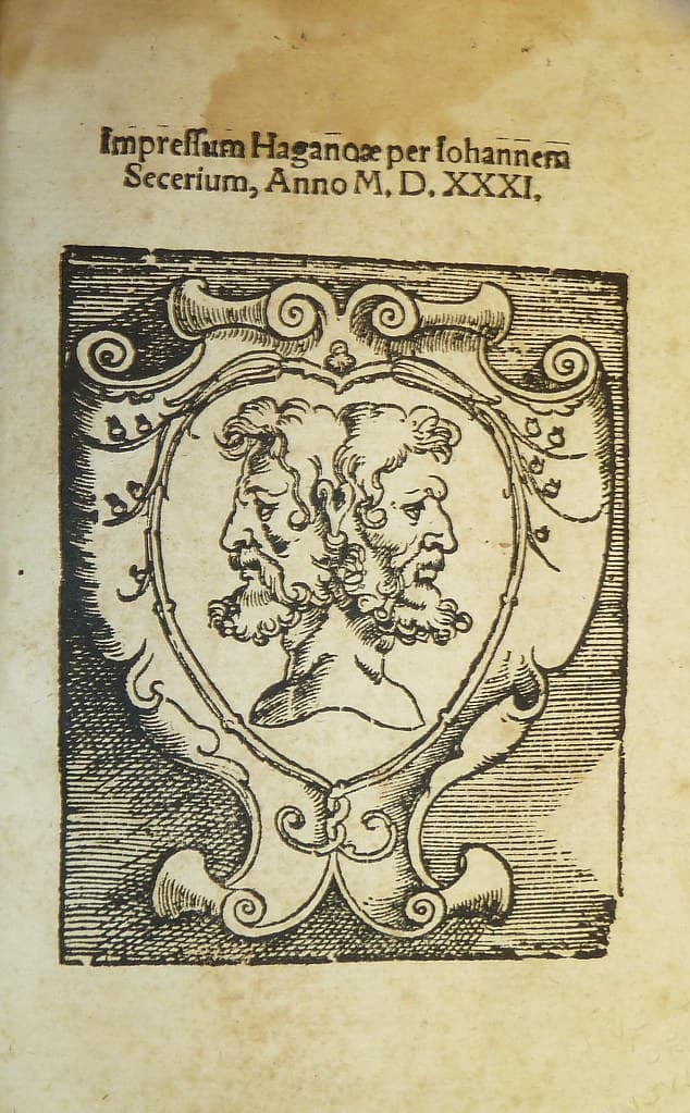 Woodcut printer's device of Johann Setzer of Haguenau