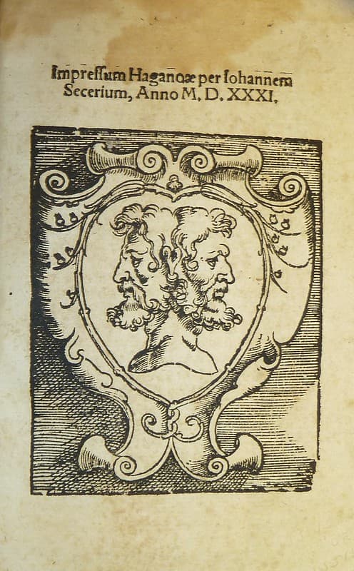 Woodcut printer's device of Johann Setzer of Haguenau