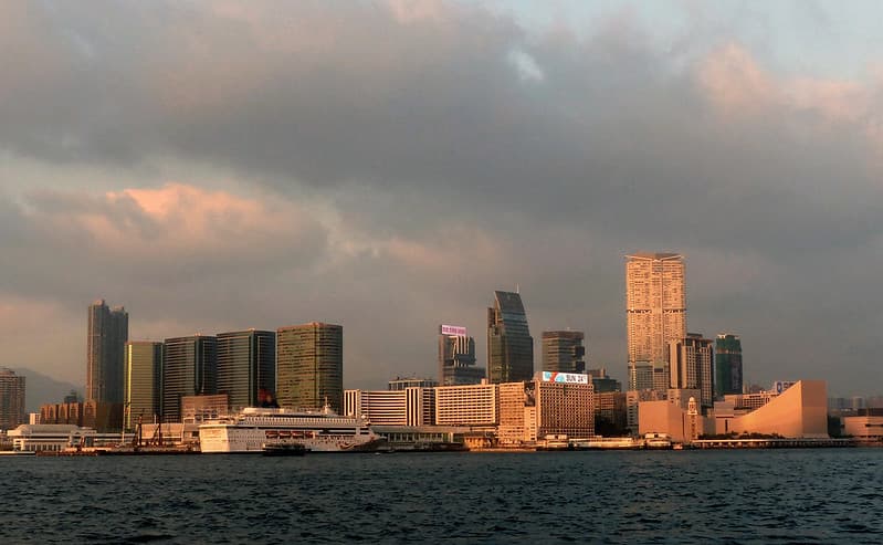 Sunset over Kawloon. HK.