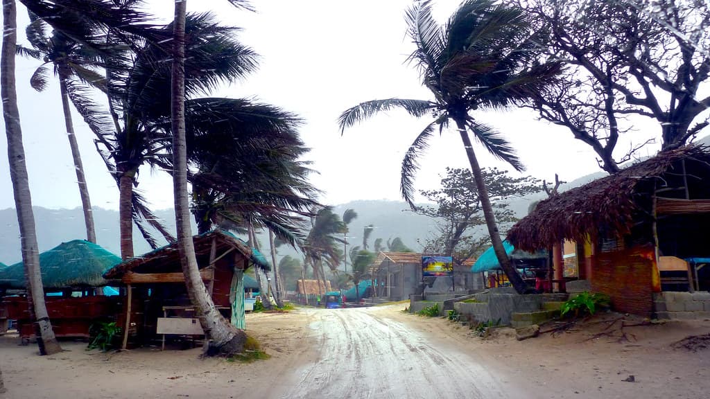 Approaching storm. Hannah's Beach Resort Philippines.