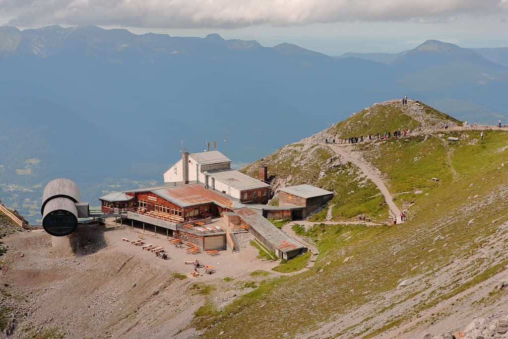 Telescope at the Karwendelspitze in Mittenwald, Bavaria, Germany