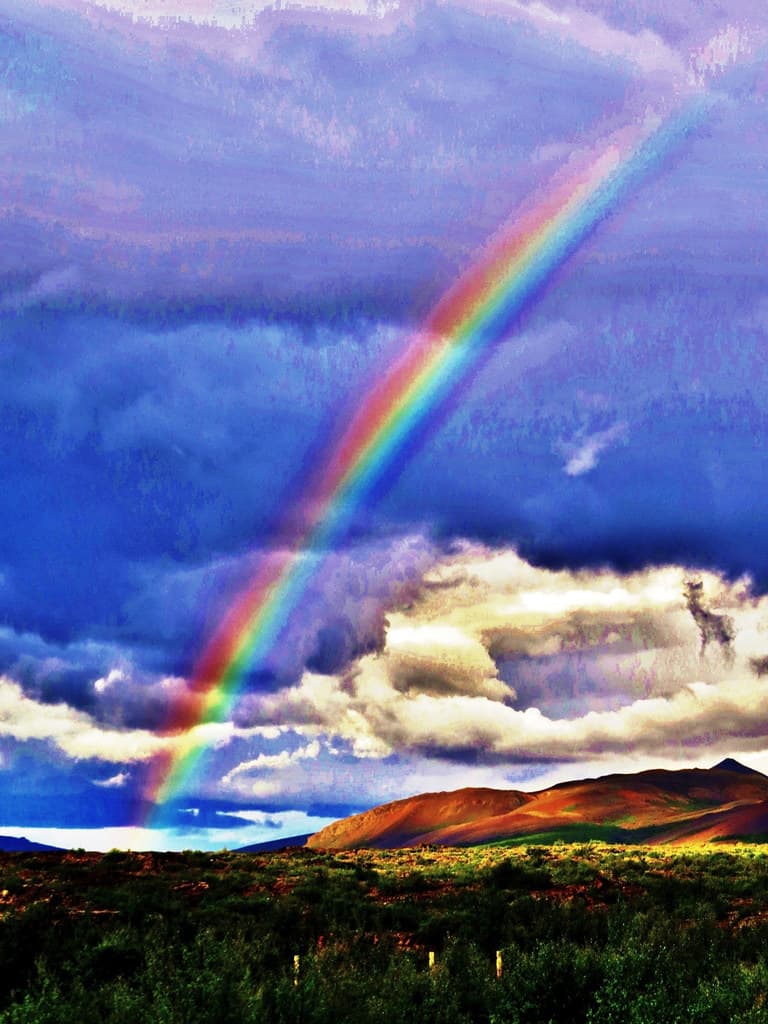 Iceland Rainbow Sky