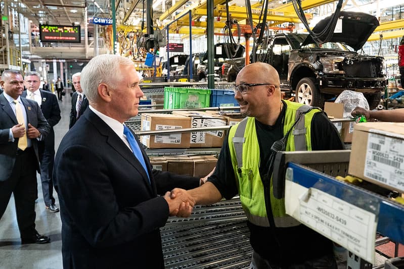 Vice President Mike Pence Visits a Ford Factory