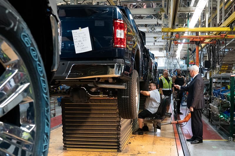 Vice President Mike Pence Visits a Ford Factory