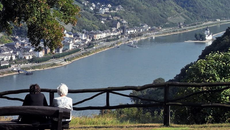 Rhine River + Island-Castle