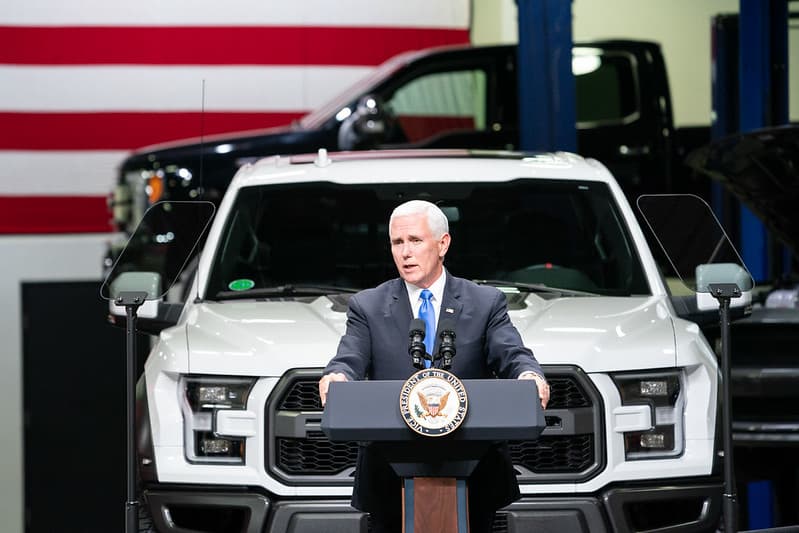 Vice President Mike Pence Visits a Ford Factory