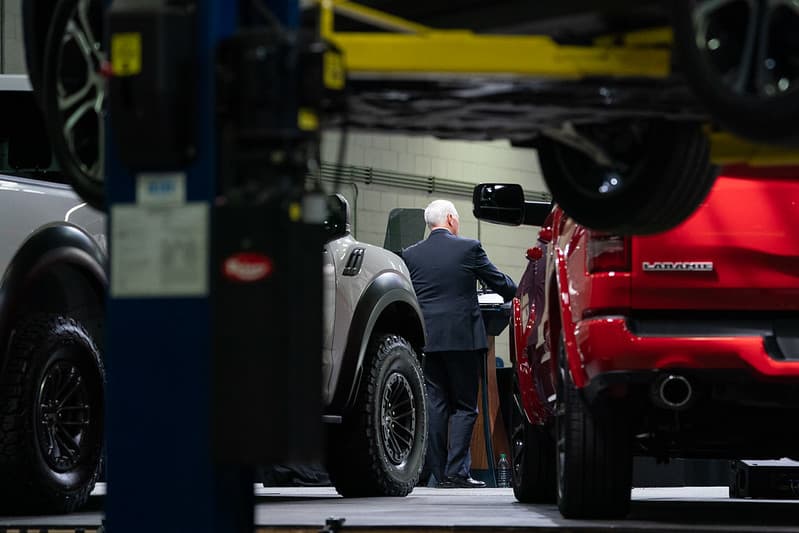 Vice President Mike Pence Visits a Ford Factory