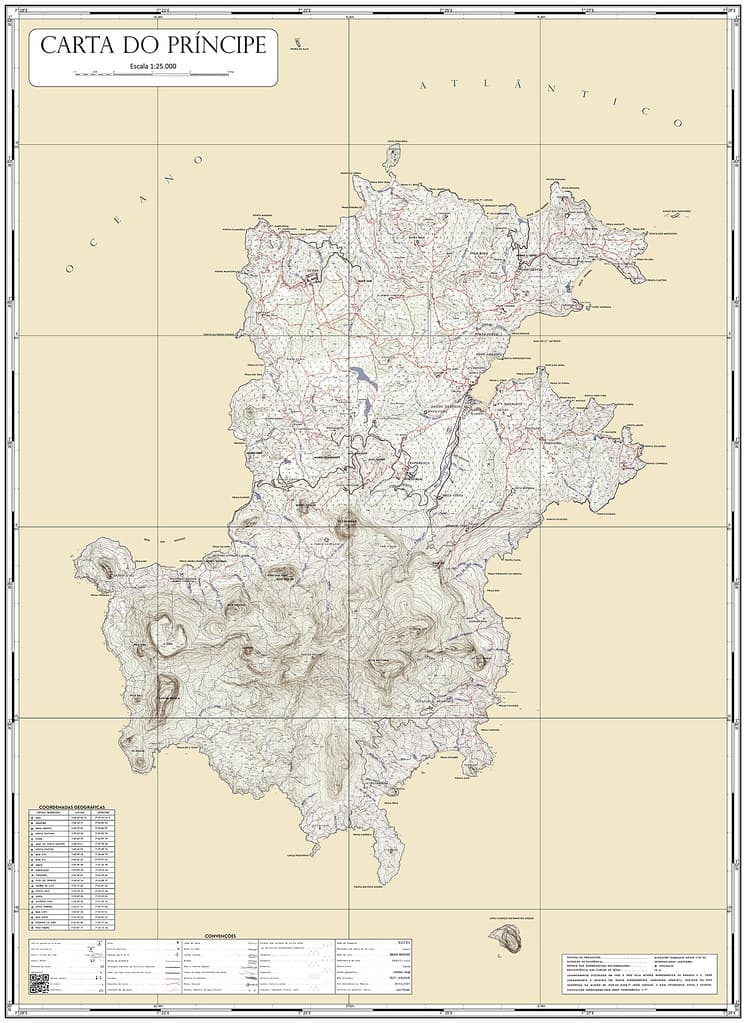 Map of the Island of Príncipe 1:25.000