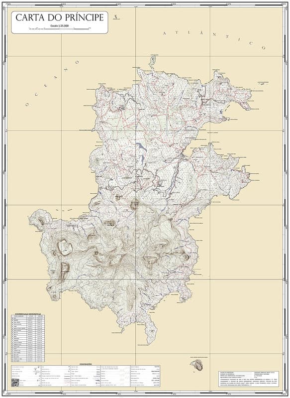 Map of the Island of Príncipe 1:25.000