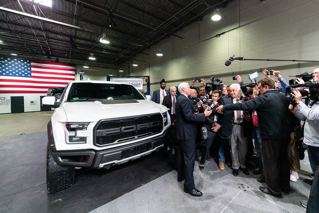 Vice President Mike Pence Visits a Ford Factory