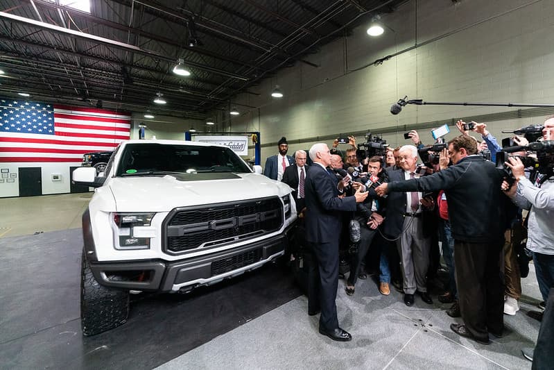 Vice President Mike Pence Visits a Ford Factory