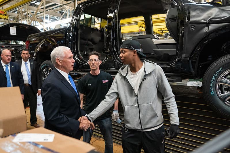 Vice President Mike Pence Visits a Ford Factory