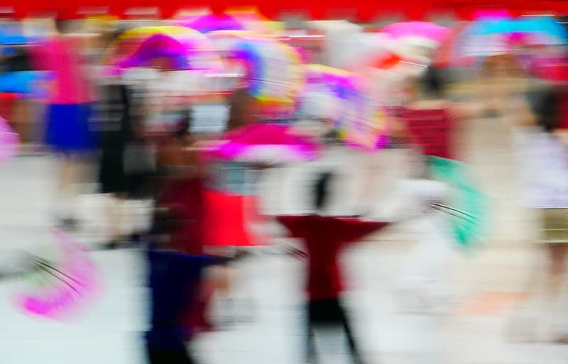 Abstract - Chinese fan dance