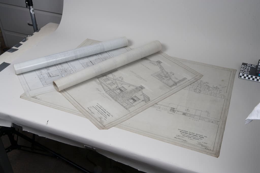 Original Architectural Drawings for the Many Glacier Hotel