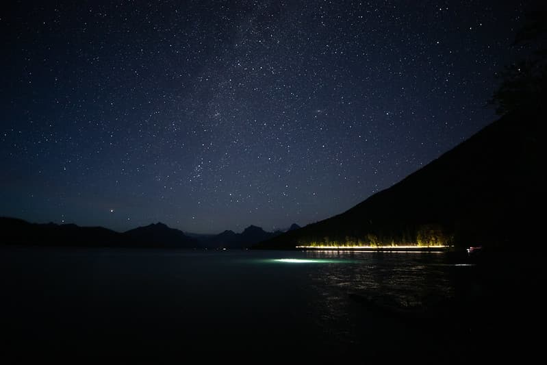 Night Sky over Lake McDonald