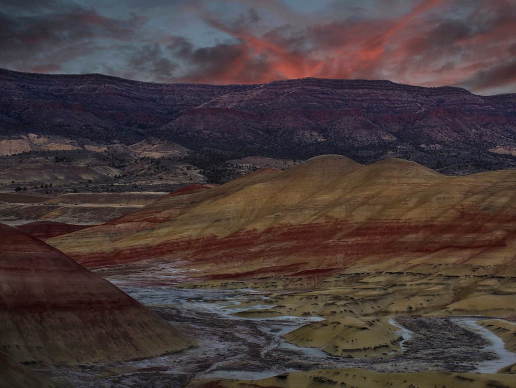 Painted Hills at sunset, Oregon