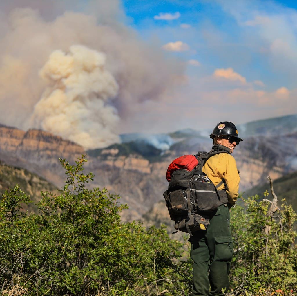Crane Valley Hotshot looking east into Glenwood Canyon