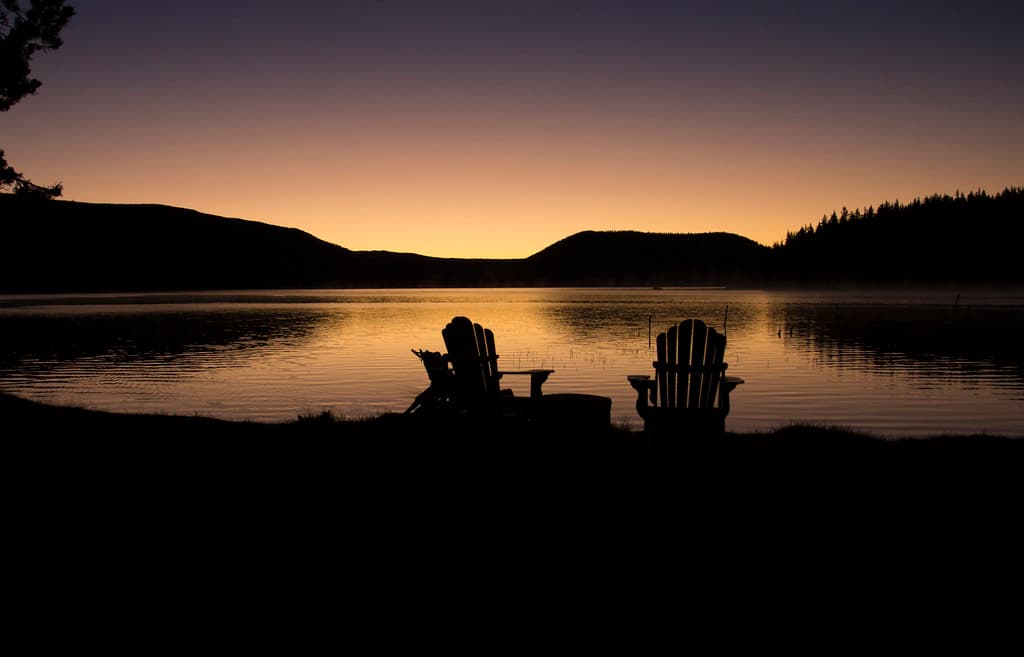 Paulina Lake at Sunset, Oregon