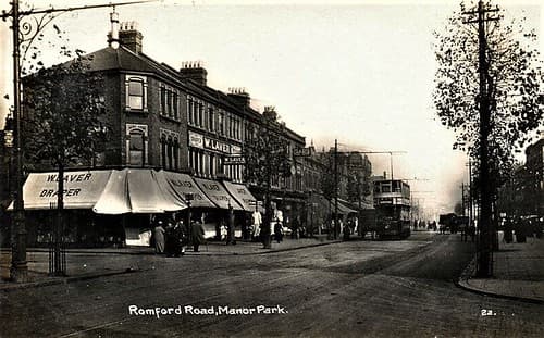 Romford road Manor park, shop fronts street scene.