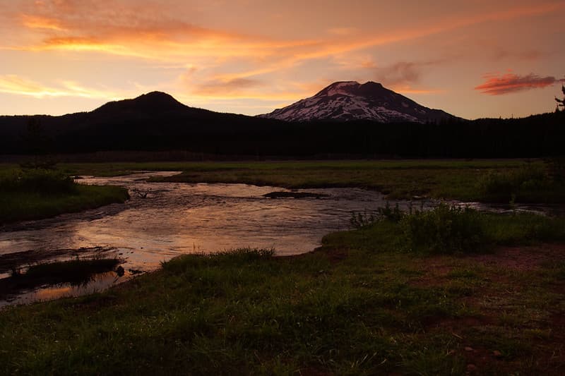 A sherbet sunset at Soda Creek, Oregon
