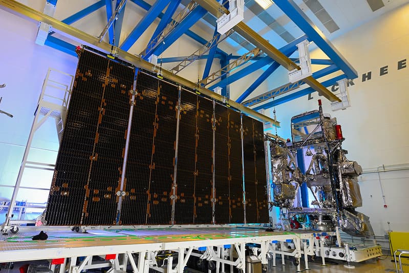 GOES-T Satellite with Solar Array Deployed