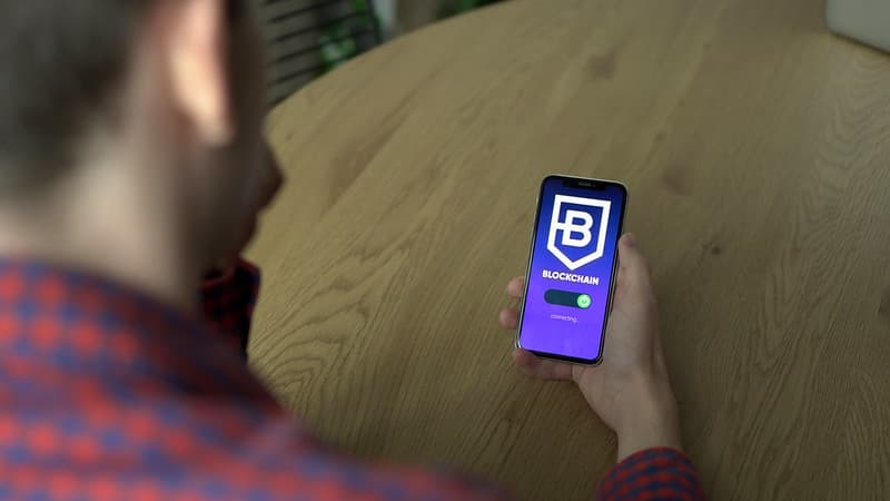 Connecting to a blockchain platform with a smartphone