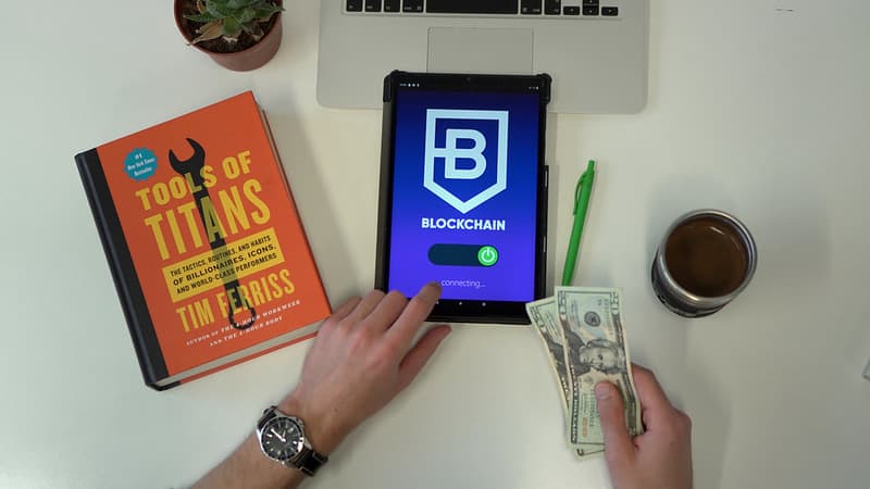 Blockchain application on a tablet