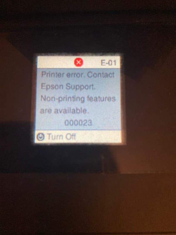 Oh no epson printer woes E-01 000023
