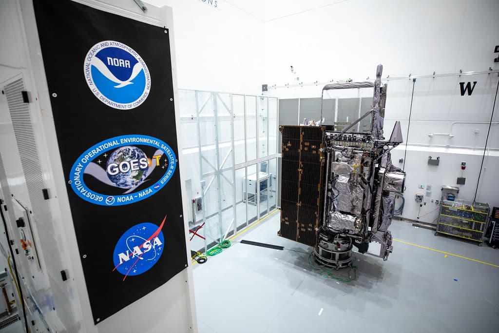 GOES-T at Astrotech Satellite Processing Facility