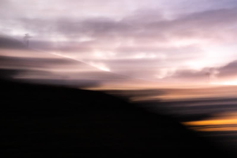 Palms in the Sky, Coastline Abstract