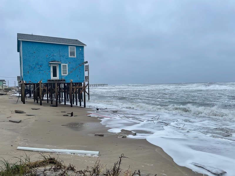 Debris from collapsed house at 24235 Ocean Dr, Rodanthe 05-10-2022 (1)