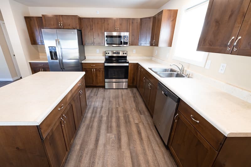 Housing improvement project goal 1: two-bedroom unit, kitchen