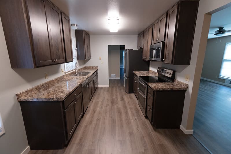 Employee housing Improvement Project Goal 2: kitchen after