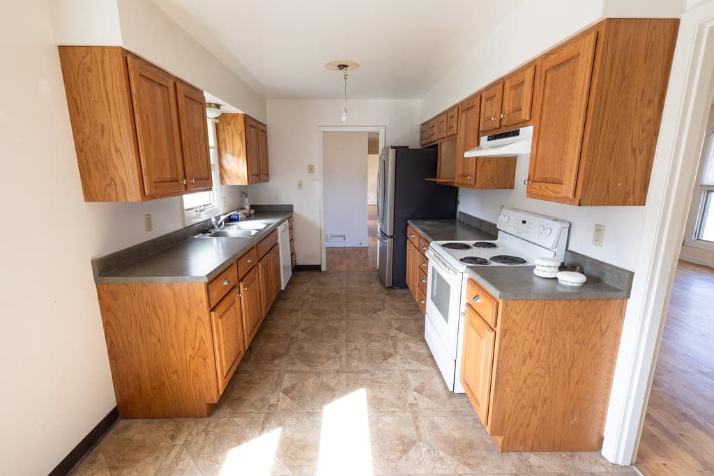 Employee housing Improvement Project Goal 2: kitchen before