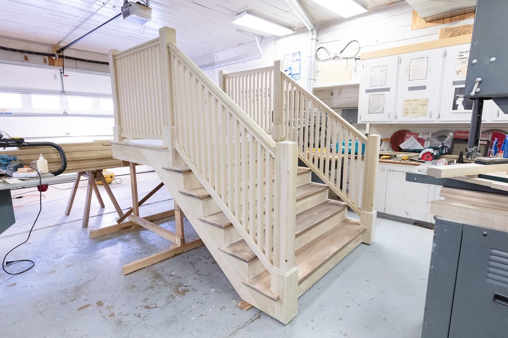 New wooden steps for Ft. Yellowstone building