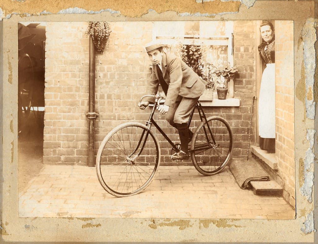 Early 1900s bicycle and its proud owner!