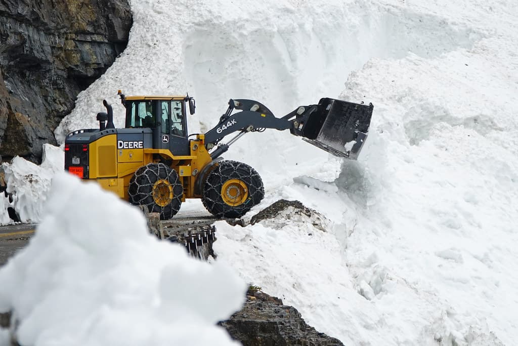 Snowplow Dumping Snow