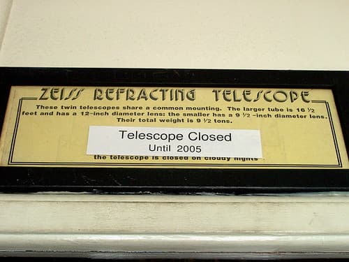 12 Telescope Dome Closure Notice