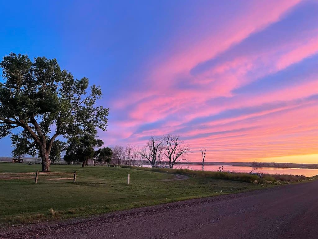 Sunset over Lake Andes National Wildlife Refuge