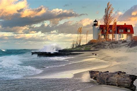Port Colborne Ontario ~ Canada ~ Point Albino Lighthouse ~ Lake Erie