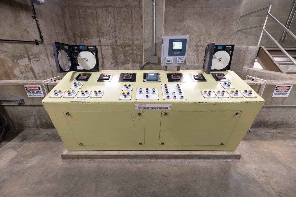 Grant Village water treatment plant control panel