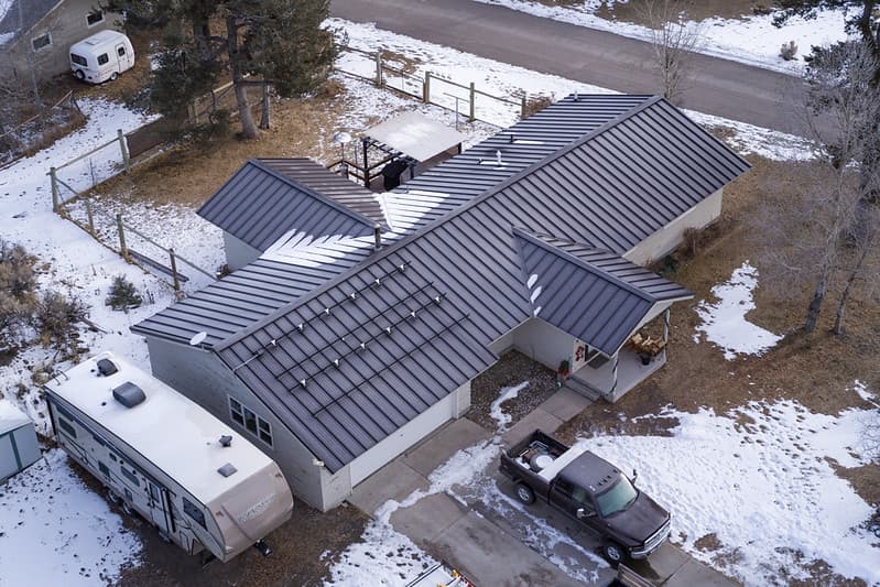 Prepping for solar panel installation on employee home