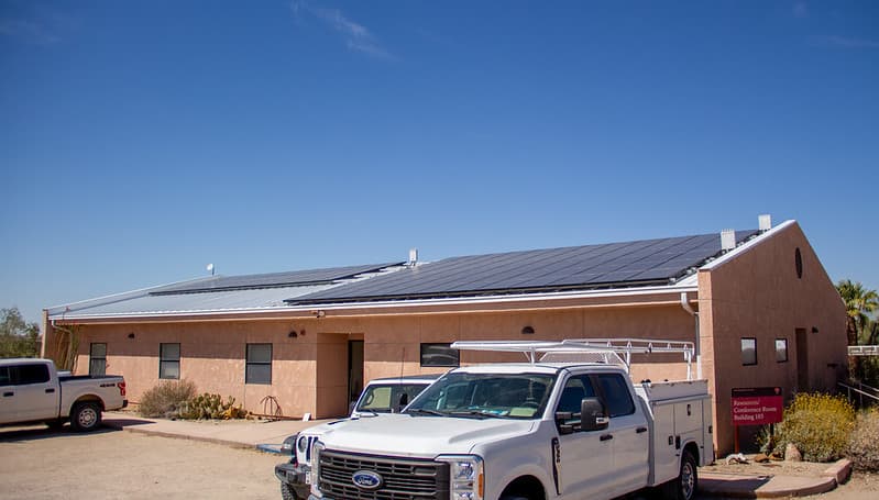 Solar panels at park headquarters