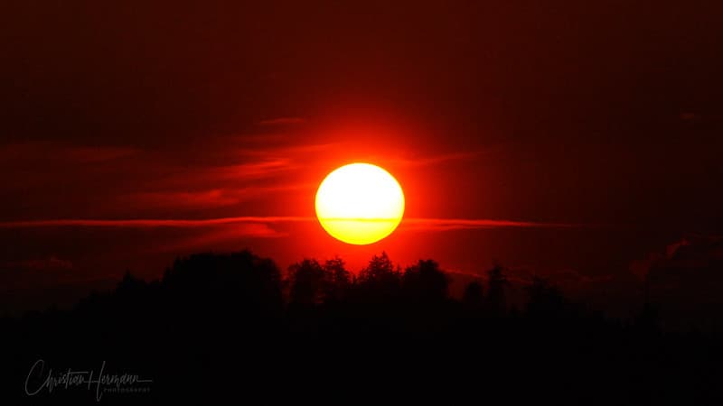 Sunset in switzerland